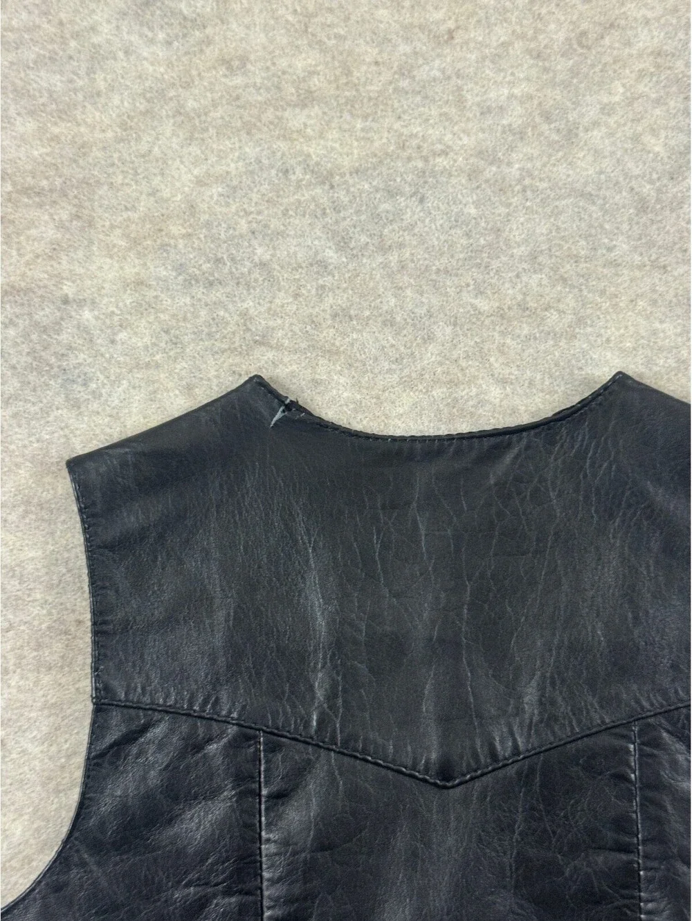 Children's Saguaro West Black Leather Vest Size Small